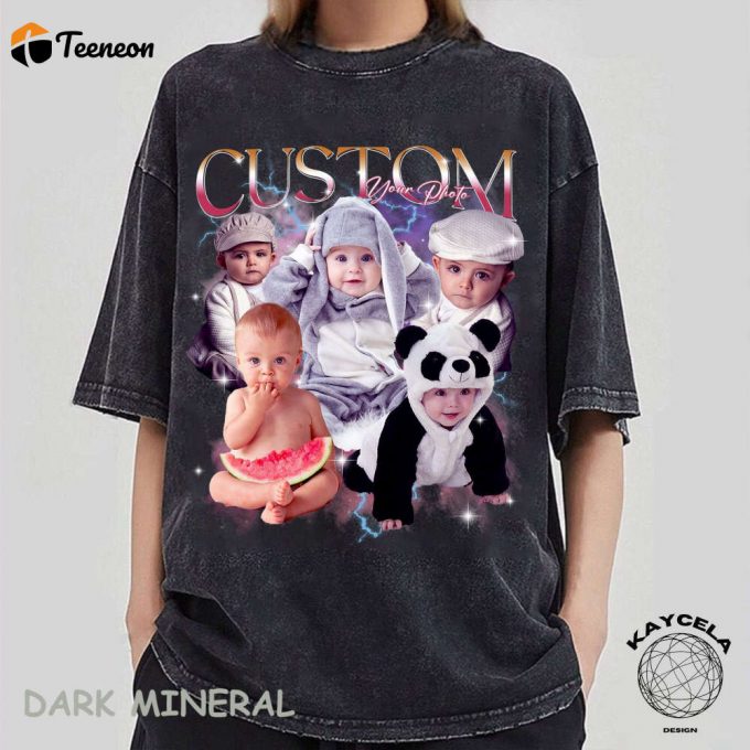 Create Cherished Memories With Custom Kids Photo Shirt - Personalized Retro Collage Baby Shirt Vintage 90 S Graphic Tees Design Your Own Unique Personalized Gift! 1