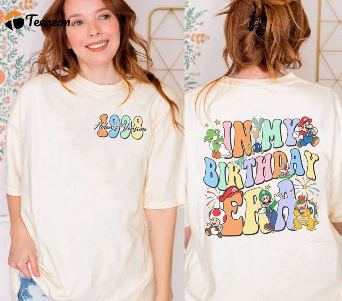 Custom Mario Birthday Shirt Mario Family Tees Personalized Mario T-Shirt 1