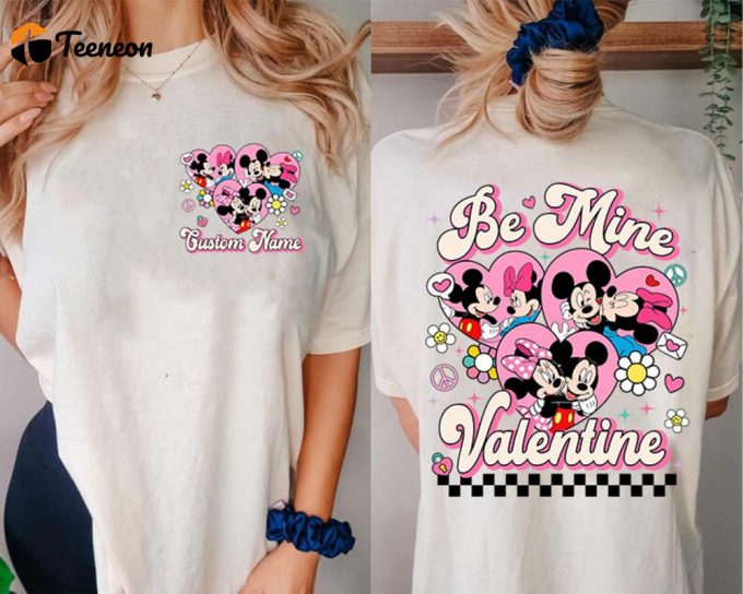 2024 Custom Mickey Minnie Valentine Shirt Sweatshirt Hoodie Disneyland Couple Valentine S Day 1