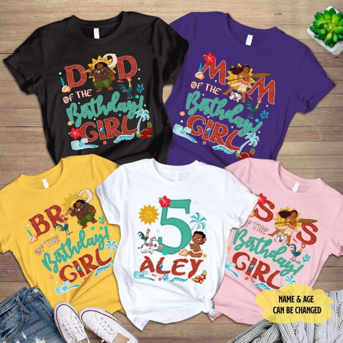 Personalized Moana Birthday Shirts: Disney Princess Girl Family Kids - Disneyland 2