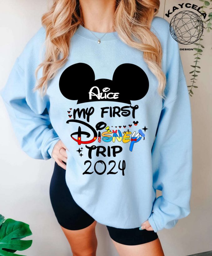 Custom My First Disney Trip 2024 Shirt - Celebrate Your First Disneyworld Trip With A Magical Disney Matching Shirt Disneyland Shirt For Disneyworld Trip Shop Now! 2