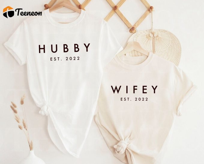 Customized Hubby &Amp;Amp; Wifey Shirt – Perfect Wedding Party &Amp;Amp; Honeymoon Gift 1