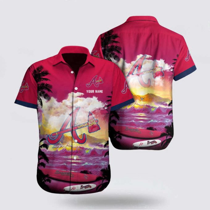 Customized Mlb Atlanta Braves Hawaiian Shirt Immerse Yourself In The Sea Breeze For Fan Mlb 2