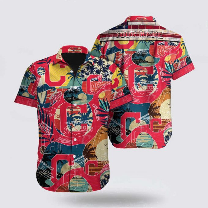 Customized Mlb Cleveland Indians Hawaiian Shirt Transform The Beach For Fan Mlb 2