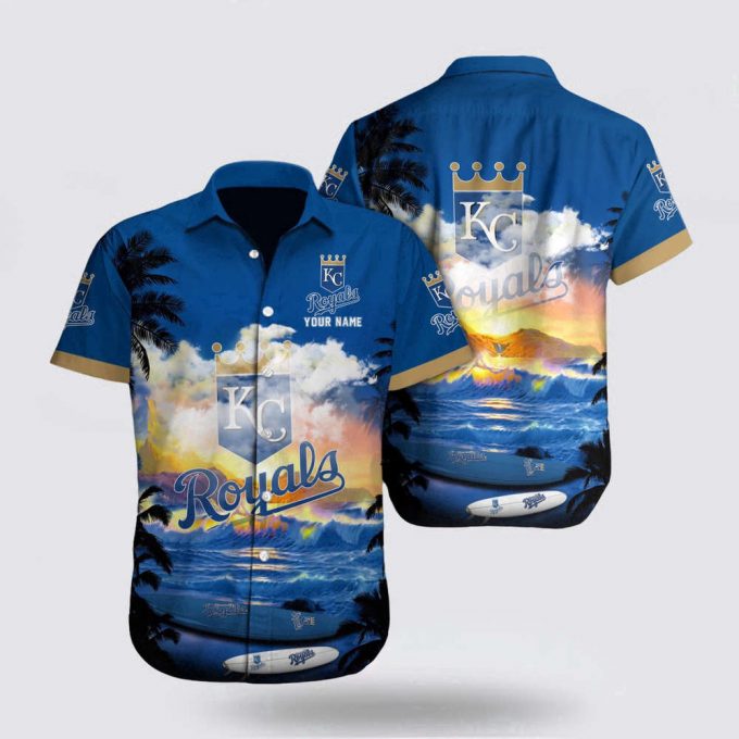 Customized Mlb Kansas City Royals Hawaiian Shirt Surfing In Style For Fan Mlb 2