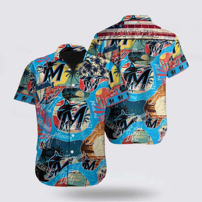 Customized Mlb Miami Marlins Hawaiian Shirt Let Your Imagination Soar For Fan Mlb 2