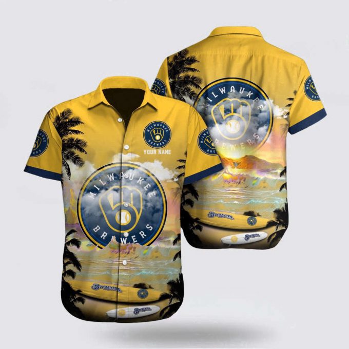 Customized Mlb Milwaukee Brewers Hawaiian Shirt Explore Ocean For Fan Mlb 2