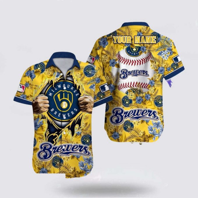 Customized Mlb Milwaukee Brewers Hawaiian Shirt Explore Ocean Vibes For Fan Mlb 2