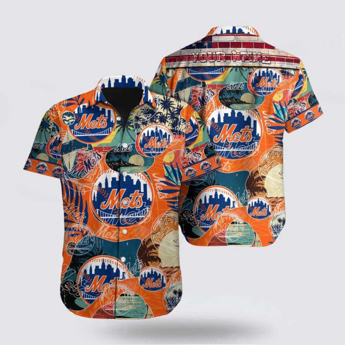 Customized Mlb New York Mets Hawaiian Shirt Dive Into Tropical Style For Fan Mlb 2