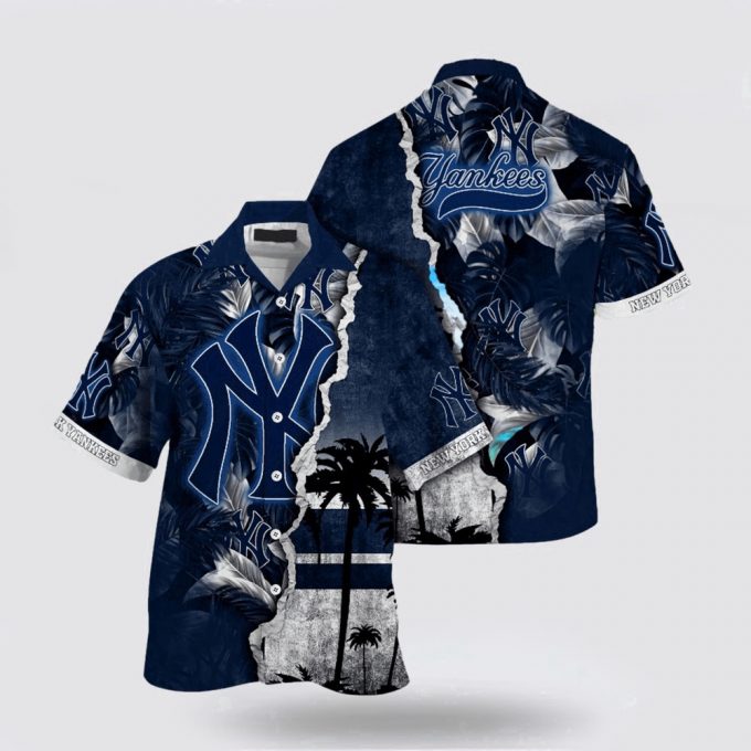 Customized Mlb New York Yankees Hawaiian Shirt Sunglasses For Fan Mlb 2