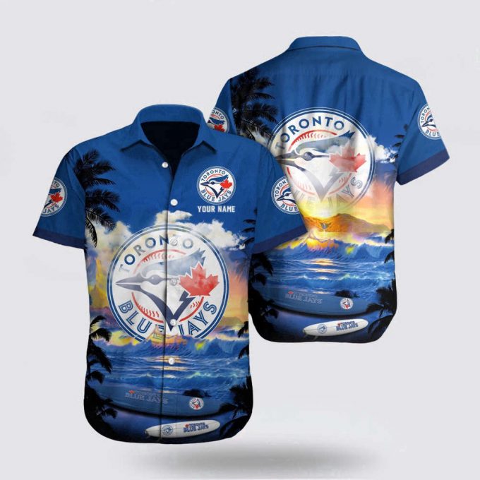 Customized Mlb Toronto Blue Jays Hawaiian Shirt Motifs On Beach For Fan Mlb 2