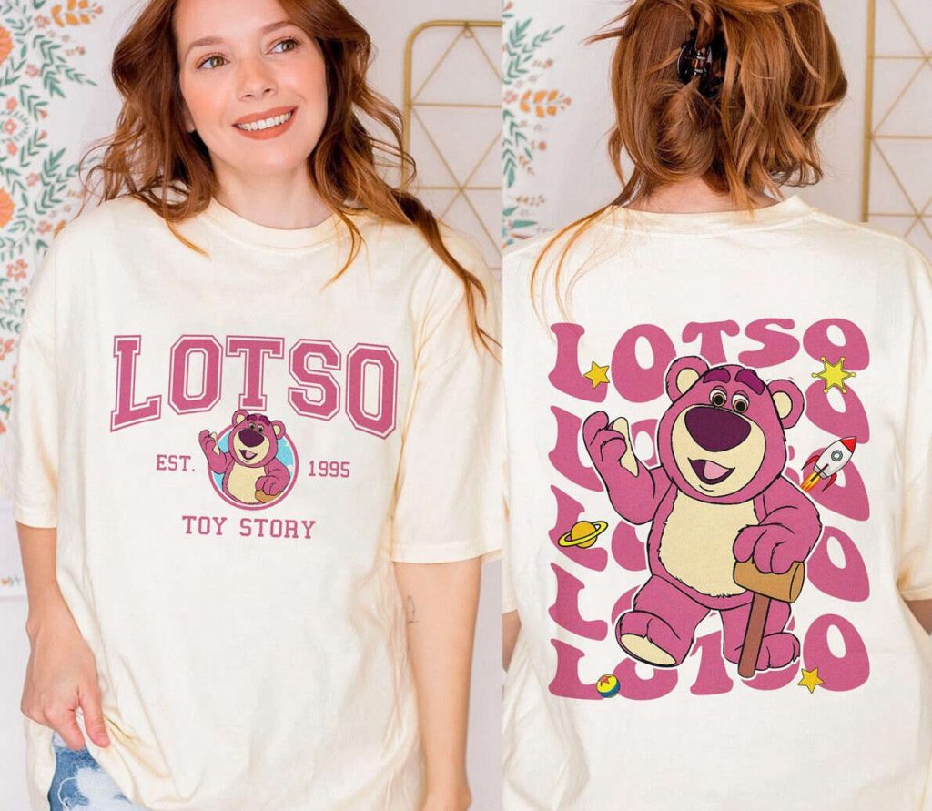 Cute Lotso Bear 2 Sided Sweatshirt: Toy Story Characters Shirt 2