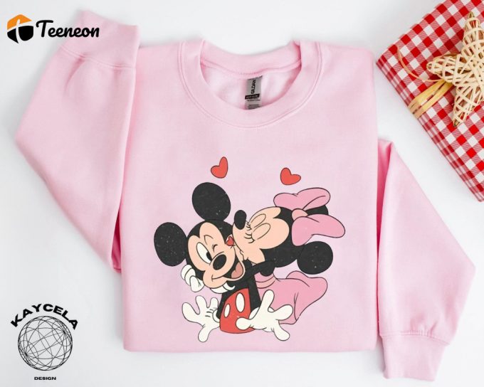 Cute Mickey Minnie Valentine Shirt: Disney Valentine S Day Gift Vintage Design – Perfect Valentine Shirt For Disney Fans! 1