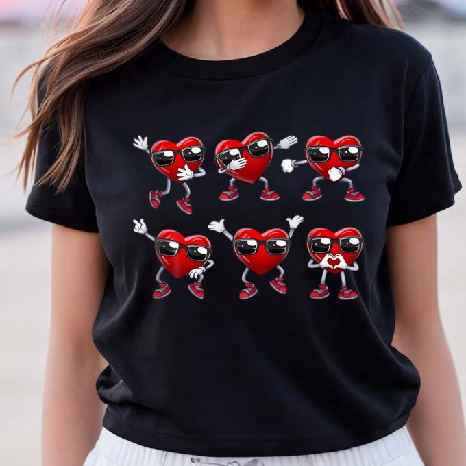 Cute Valentines Day Shirts, Hearts Dancing Dance Valentines Day T-Shirt 2