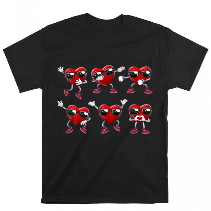 Cute Valentines Day Shirts, Hearts Dancing Dance Valentines Day T-Shirt 3