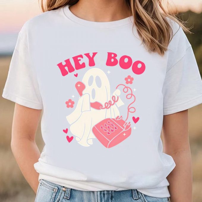 Cute Valentines Day Shirts, Hey Boo Valentine T-Shirt 2