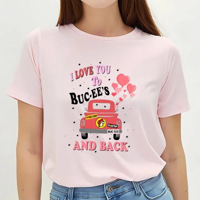 Cute Valentines Day Shirts, I Love You To Buc Ee’s And Black Happy Valentine’s Day T-Shirt 3