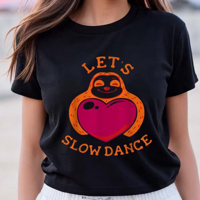 Cute Valentine’s Day Shirts: Let S Slow Dance Love Heart Tee 3