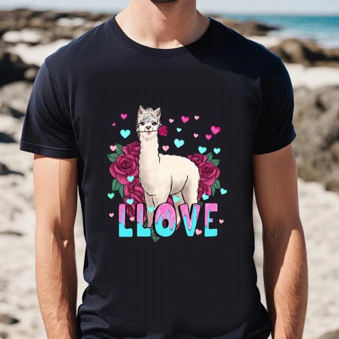 Cute Llama Llove Valentines Day Shirts: Adorable Apparel For A Memorable Celebration 3