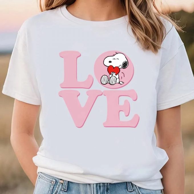 Cute Valentines Day Shirts, Love Snoopy Valentine T-Shirt 2