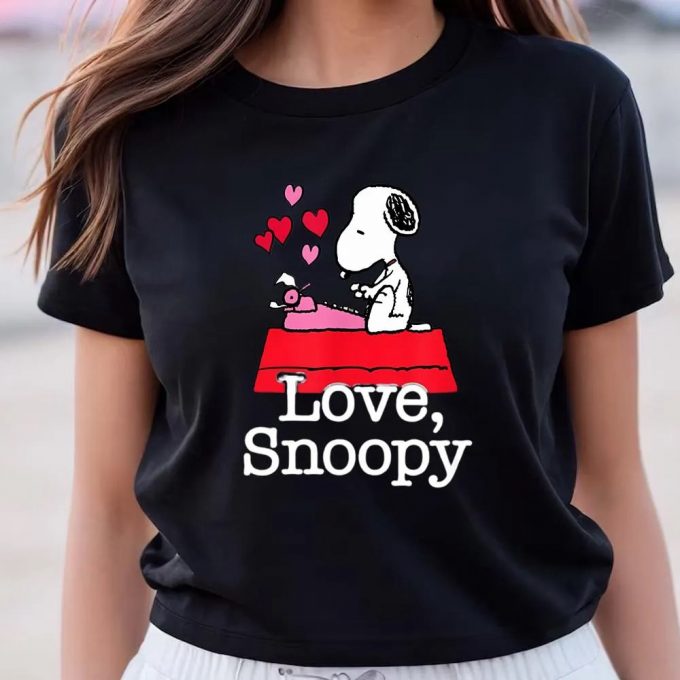 Cute Valentines Day Shirts, Love Snoopy Valentines T-Shirt Snoopy Valentine Merch Funny Valentine T-Shirt 2