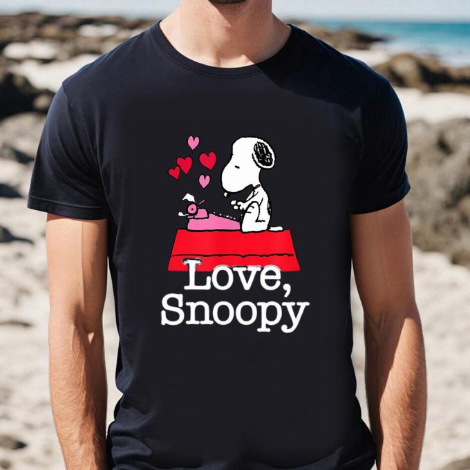 Cute Valentines Day Shirts, Love Snoopy Valentines T-Shirt Snoopy Valentine Merch Funny Valentine T-Shirt 3