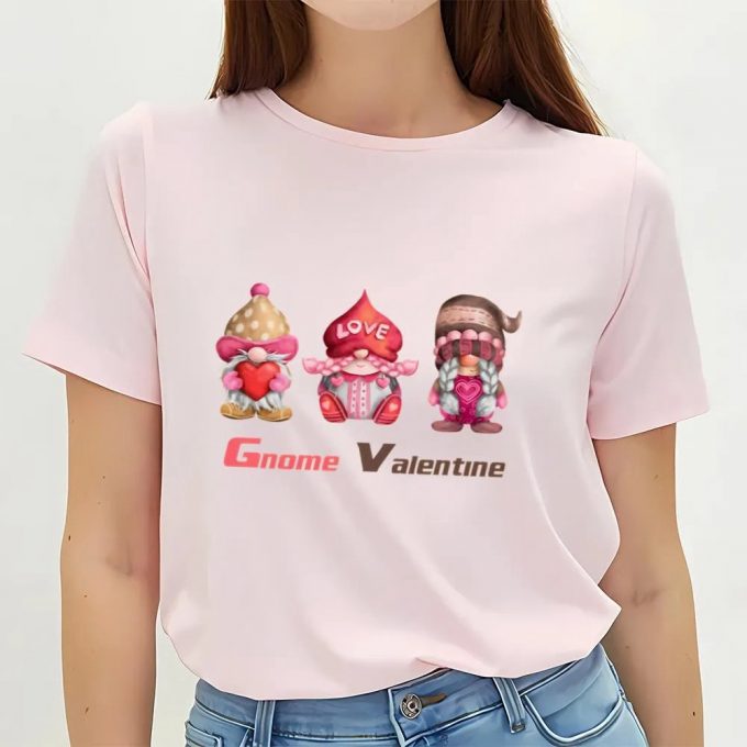 Cute Valentines Day Shirts, Love The Gnome Shirt Valentine’s Day T-Shirt 2