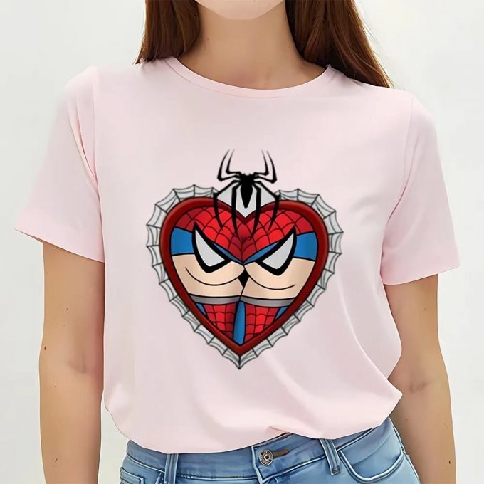 Cute Valentines Day Shirts, Marvel Valentine’s Day Love Spider Man Valentine Shirt 2