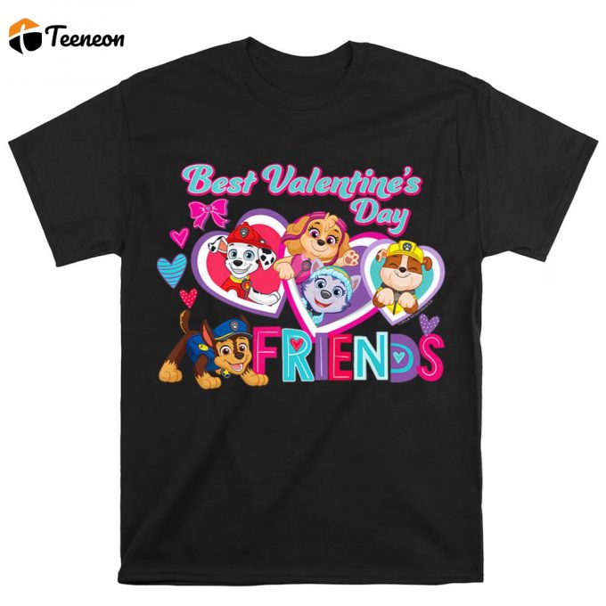 Cute Valentines Day Shirts, Paw Patrol Best Valentine’s Day T-Shirt 1