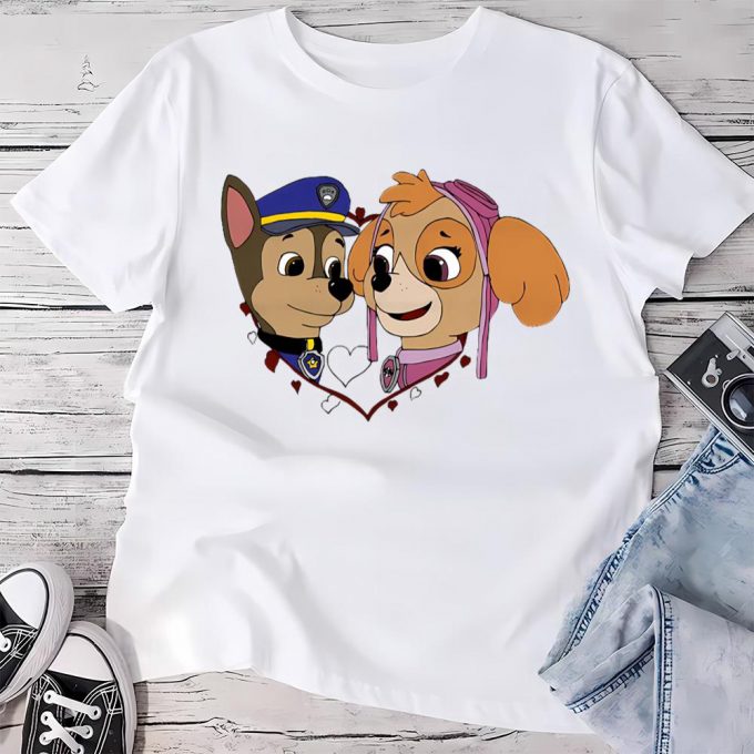 Cute Valentines Day Shirts, Paw Patrol Cute Puppy Love Valentines Day Shirt 2