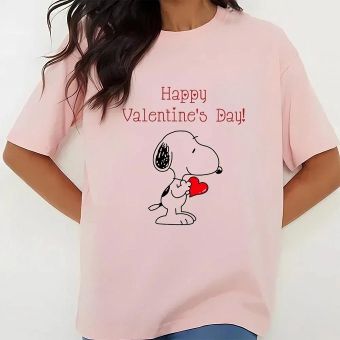 Cute Valentines Day Shirts: Peanuts Snoopy Happy Valentines Day Shirt 2