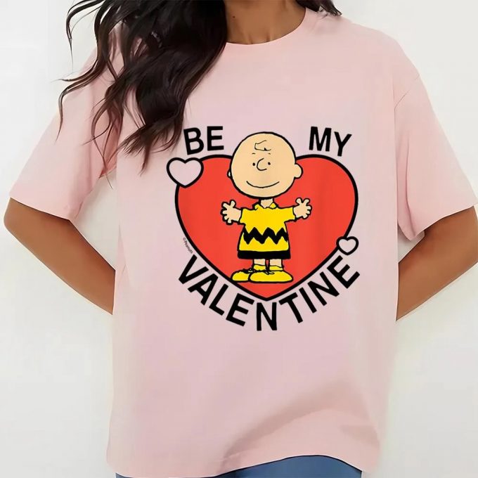 Cute Valentines Day Shirts: Peanuts Valentine Charlie Brown Heart Tee 5