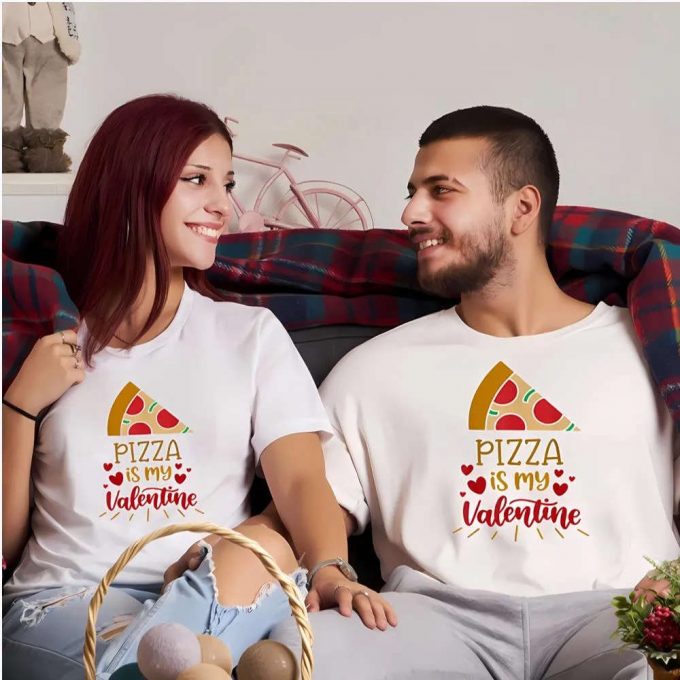 Cute Valentines Day Shirts, Pizza Is My Valentine Funny Valentines Day Kid Boy Girl Unisex Shirt 2