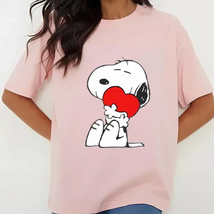 Cute Valentines Day Shirts, Snoopy Heart Hugs Valentines T-Shirt 2