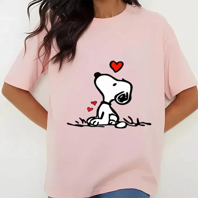 Cute Valentines Day Shirts, Snoopy Heart Valentine’s Day Balloon T-Shirt Snoopy Love Shirt Snoopy 3