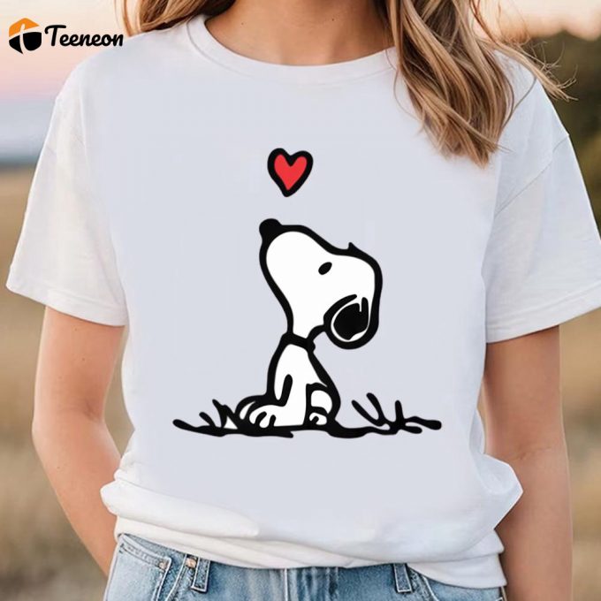 Cute Valentines Day Shirts, Snoopy Heart Valentines Trending Shirt 1