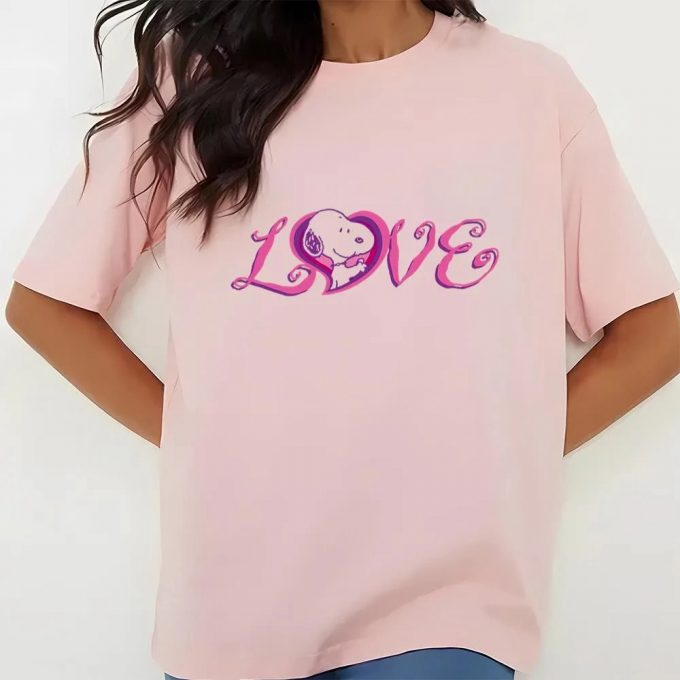 Cute Valentines Day Shirts, Snoopy Peanuts Love Valentine T-Shirt 2