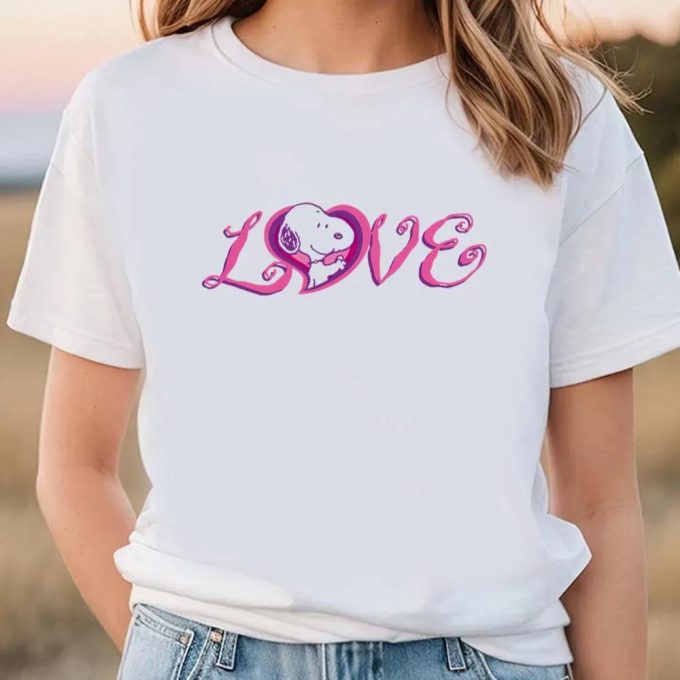 Cute Valentines Day Shirts, Snoopy Peanuts Love Valentine T-Shirt 3