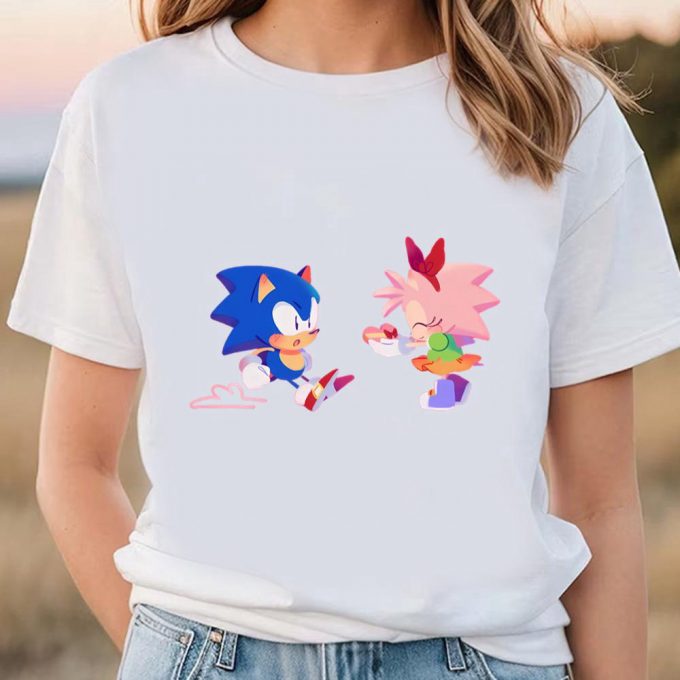 Cute Valentines Day Shirts, Sonic The Hedgehog Amy Rose Love Valentine T-Shirt 2