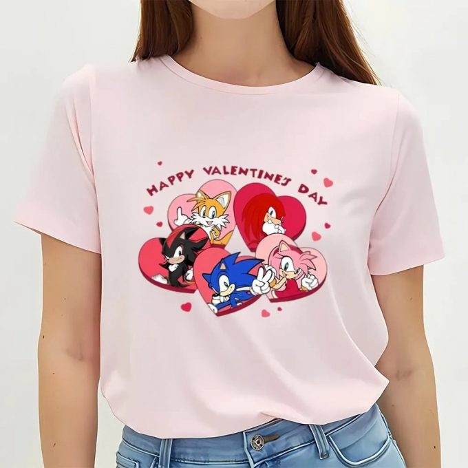 Cute Valentines Day Shirts, Sonic The Hedgehog Valentine Shirt 2