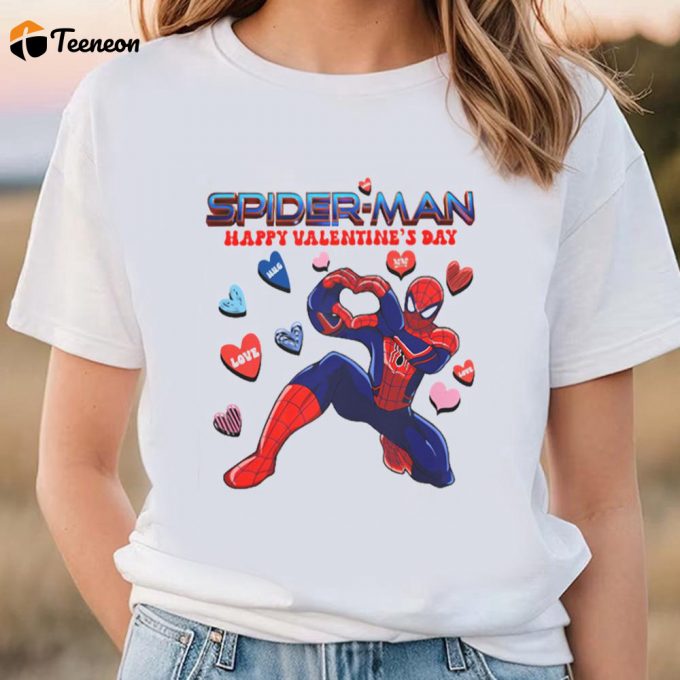 Cute Spiderman Valentines Day Shirts – Spread Love With Happy Valentines Day Shirt 1