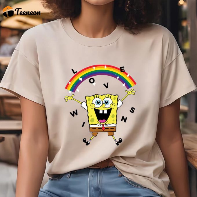 Cute Valentines Day Shirts, Spongebob Squarepants Love Shirt 1