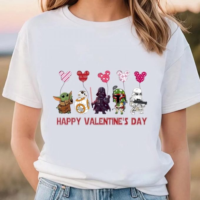 Cute Valentines Day Shirts, Star Wars Characters Valentines Day Shirt 3