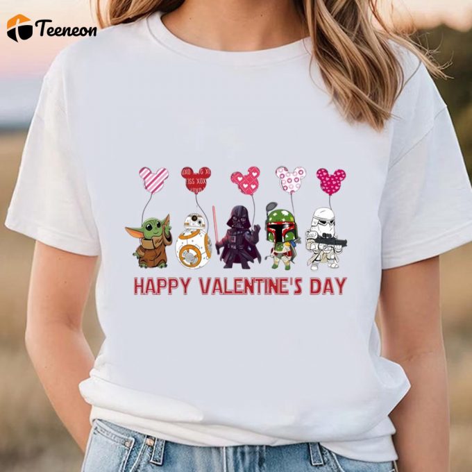 Cute Valentines Day Shirts, Star Wars Characters Valentines Day Shirt 1