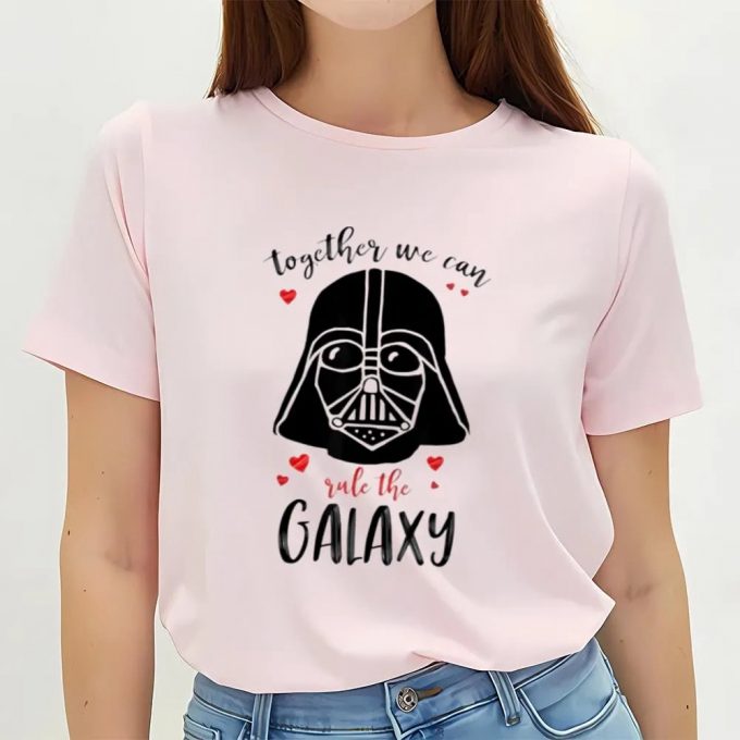 Cute Valentines Day Shirts, Star Wars Vader Rule Together Valentine’s T-Shirt 3