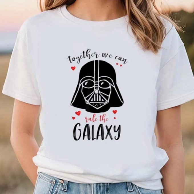 Cute Valentines Day Shirts, Star Wars Vader Rule Together Valentine’s T-Shirt 3