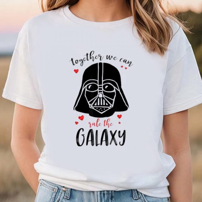 Cute Valentines Day Shirts, Star Wars Vader Rule Together Valentine’s T-Shirt 2