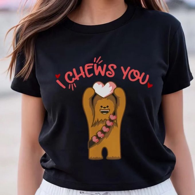 Cute Valentines Day Shirts, Star Wars Valentine’s Day Chewie Cute Heart Graphic T-Shirt 2