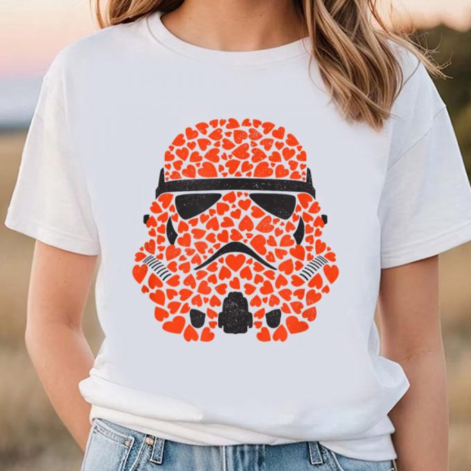 Cute Valentines Day Shirts, Star Wars Valentine’s Day Stormtrooper Hearts T-Shirt 3