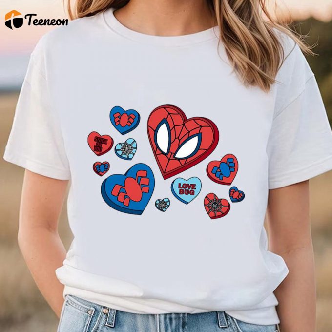 Cute Superhero Valentine S Day Shirts: Spider Man Love Bug Shirt 1